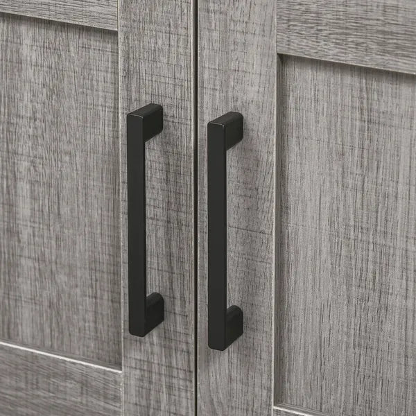Under Sink Storage Cabinet Pedestal Bathroom Vanity 2 Doors Shelf Organizer Gray - product image 8