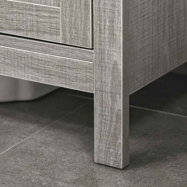 Under Sink Storage Cabinet Pedestal Bathroom Vanity 2 Doors Shelf Organizer Gray - product image 9