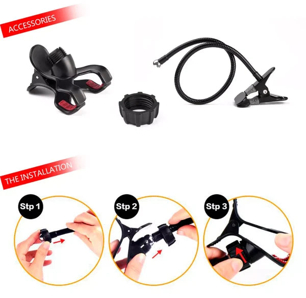 Flexible Gooseneck Phone Holder with Bed Desk Table Clamp - product view 5