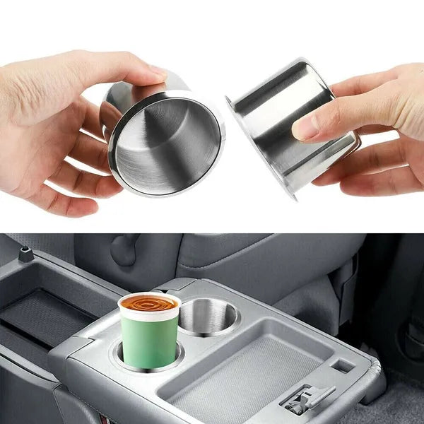 2 Pack Stainless Steel Recessed Cup Holders for Car Boat RV and Marine Use - product view 2