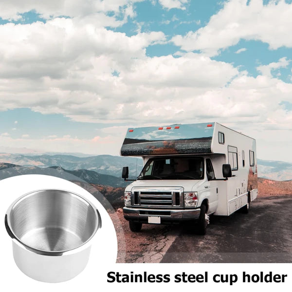 2 Pack Stainless Steel Recessed Cup Holders for Car Boat RV and Marine Use - product view 13