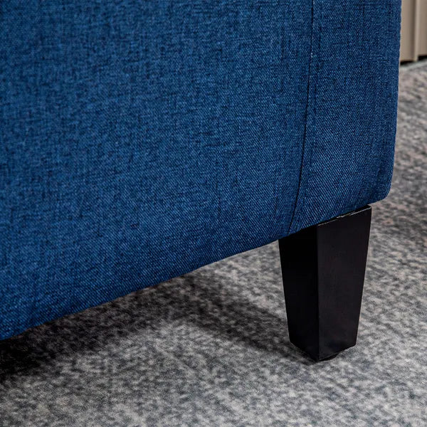 HOMCOM Upholstered Storage Ottoman Bench, Button Tufted Ottoman with Hidden Storage, Lift Top for Living Room, Dark Blue - product image 9