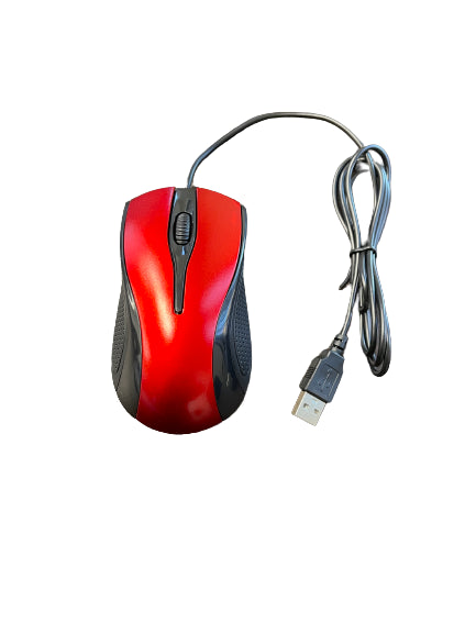 USB 2.0 Wired Optical Mouse with Scroll Wheel Red - product view 10