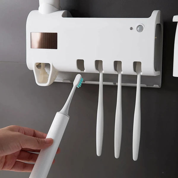 UV Toothbrush Holder with Automatic Toothpaste Dispenser - product view 4