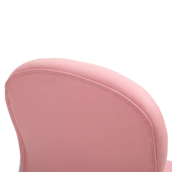 Vinsetto Vanity PU Leather Office Chair, Mid Back, Tufted Swivel Task Chair, Adjustable Height, Pink - product image 8