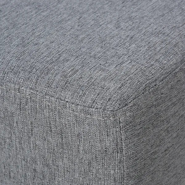 HOMCOM Versatile Accent: 16" Gray Linen Fabric Ottoman Cube Footrest and Pouf - product image 8