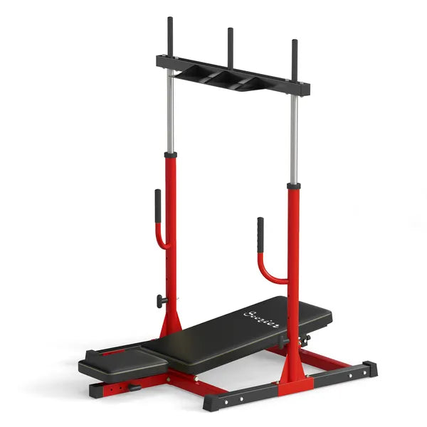 Soozier Vertical Leg Press Machine with Adjustable Leg, Back and Head Positions, Olympic Plate Compatible, Red - product image 11