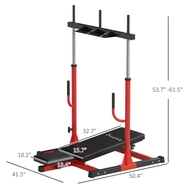 Soozier Vertical Leg Press Machine with Adjustable Leg, Back and Head Positions, Olympic Plate Compatible, Red - product image 3