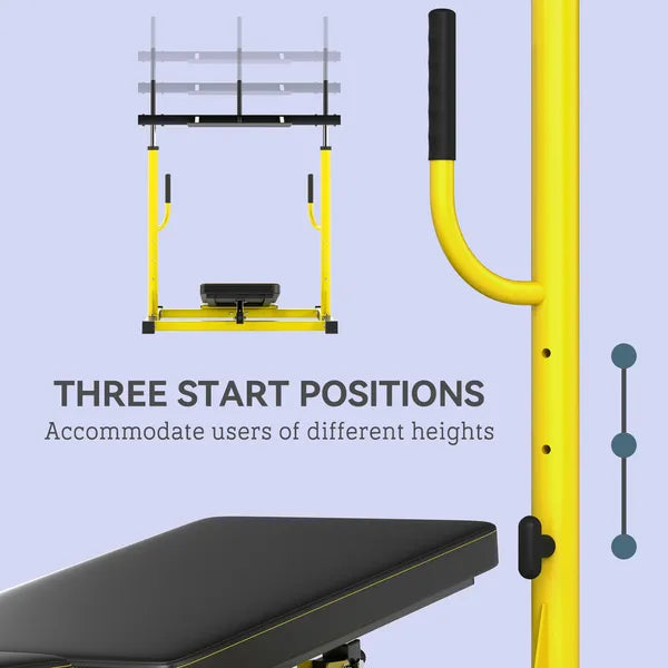Vertical Leg Press Machine with Adjustable Leg, Back and Head Positions, Olympic Plate Compatible, Yellow - product image 4