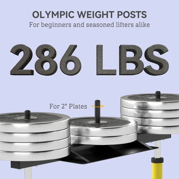 Vertical Leg Press Machine with Adjustable Leg, Back and Head Positions, Olympic Plate Compatible, Yellow - product image 5