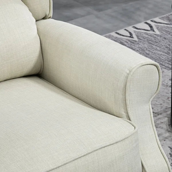 Wingback Recliner Chair with Heat and Vibration Massage, Beige - product image 9