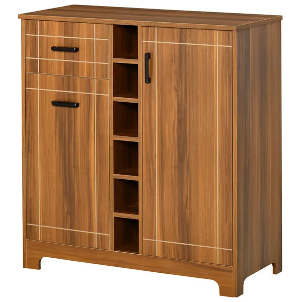 Vintage Wine Cabinet, Brown, with 6-Bottle Holder and Glassware Storage - product image 11
