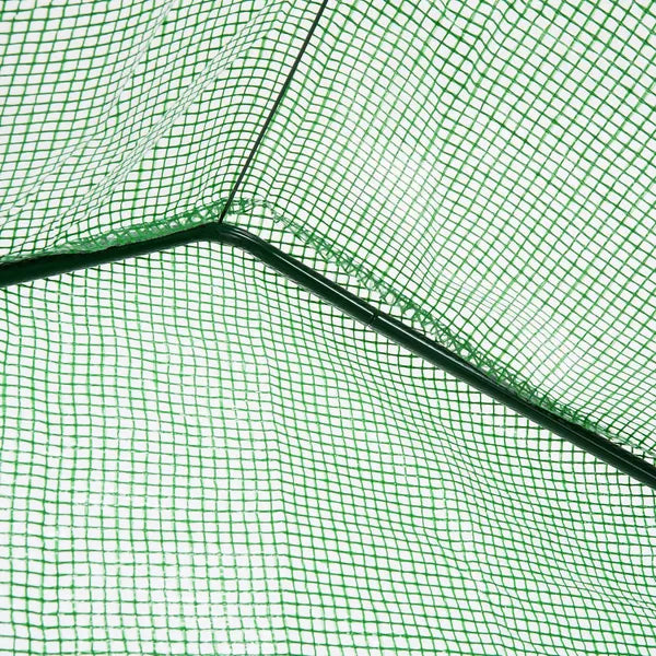 Outsunny Walk-in Greenhouse 56x29x77 inches with 4 Shelves Roll-Up Door Weatherized Cover Green - product image 9