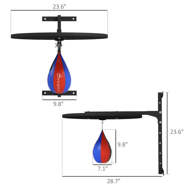 Wall Mounted Speed Bag Platform, Height Adjustable Punching Bag Training Kit - product image 3