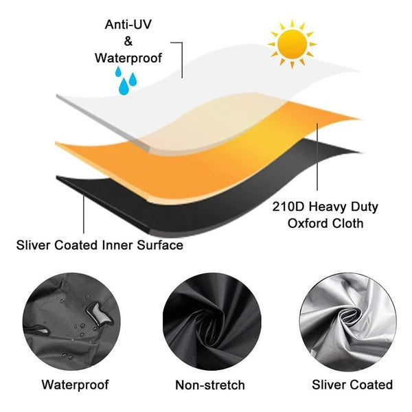 Waterproof Heavy Duty Lawn Mower Cover with UV Protection Universal Fit - product view 15