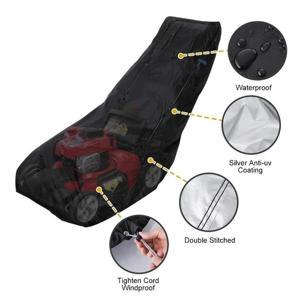 Waterproof Heavy Duty Lawn Mower Cover with UV Protection Universal Fit - product view 14