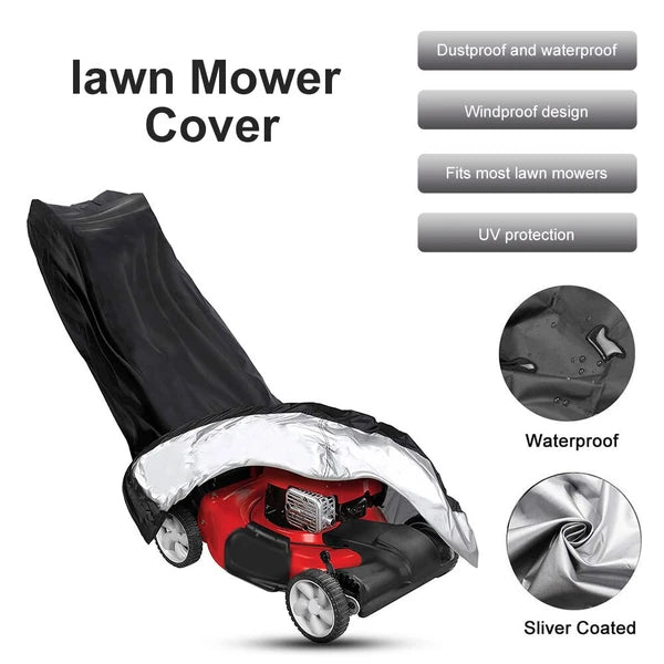 Waterproof Heavy Duty Lawn Mower Cover with UV Protection Universal Fit - product view 3