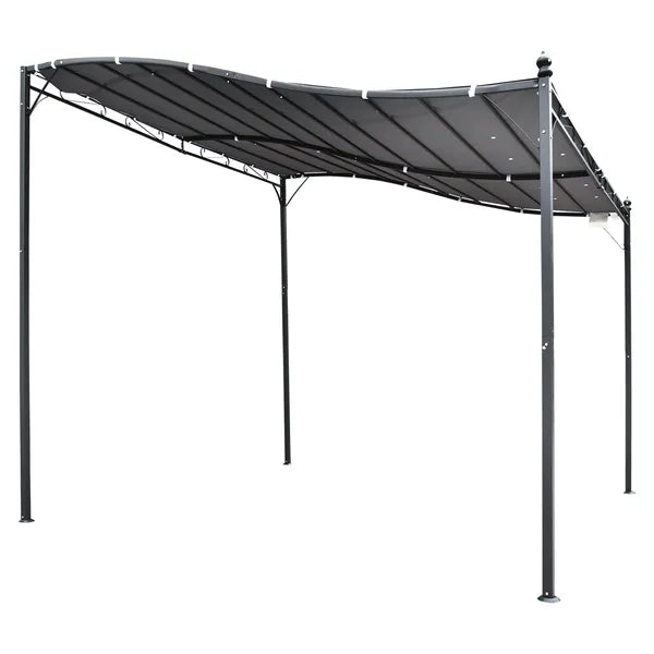 Outsunny Weatherproof Backyard Oasis: 10x10 Gray Gazebo Canopy Shelter with Patio Flair - product image 11