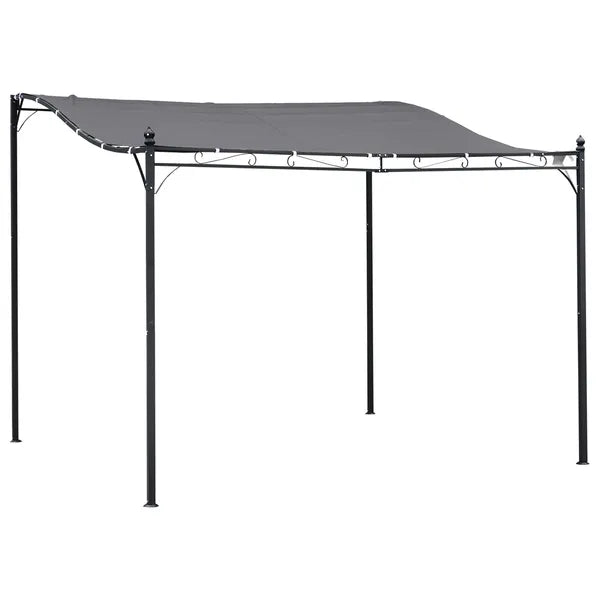 Outsunny Weatherproof Backyard Oasis: 10x10 Gray Gazebo Canopy Shelter with Patio Flair - product image 1