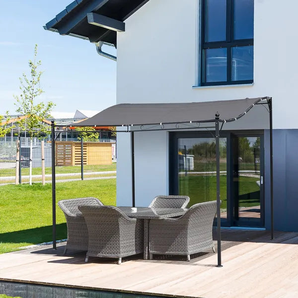 Outsunny Weatherproof Backyard Oasis: 10x10 Gray Gazebo Canopy Shelter with Patio Flair - product image 10