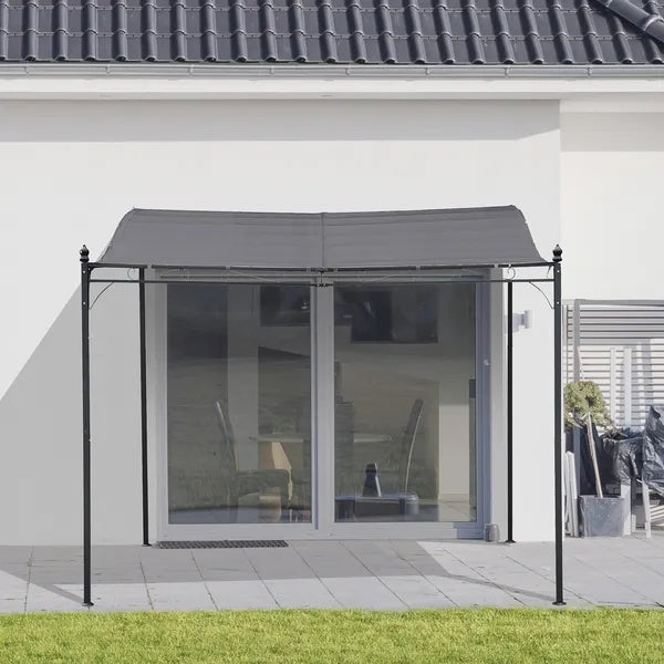 Outsunny Weatherproof Backyard Oasis: 10x10 Gray Gazebo Canopy Shelter with Patio Flair - product image 2