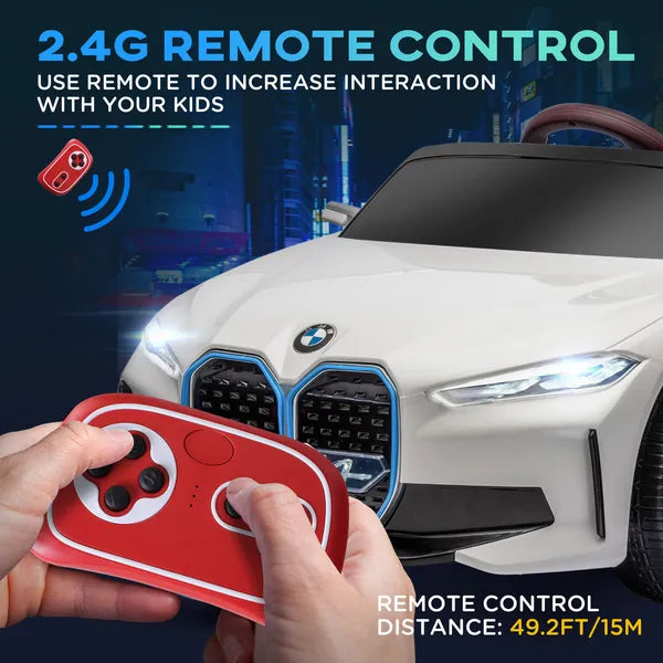 White 12V Electric Kids' Car, Remote Control, Suspension System, Safe Outdoor Play Ride-On - product image 5