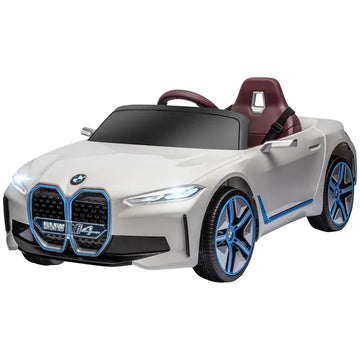 White 12V Electric Kids' Car, Remote Control, Suspension System, Safe Outdoor Play Ride-On - product image 1