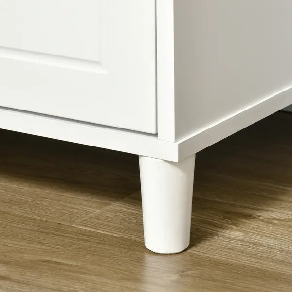 HOMCOM White Hall Tree with Storage Bench Entryway Coat Rack Accent Furniture with Shelves Cabinet Drawers for Hallway - product image 9
