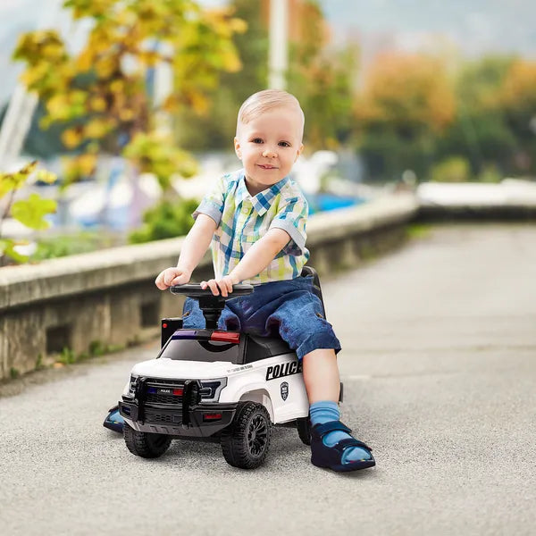 Kids Police Ride-On Push Car with Hidden Storage White Ages 18-60 Months - product image 2