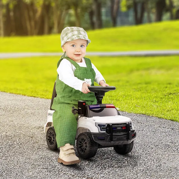 Kids Police Ride-On Push Car with Hidden Storage White Ages 18-60 Months - product image 10