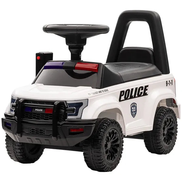 Kids Police Ride-On Push Car with Hidden Storage White Ages 18-60 Months - product image 11