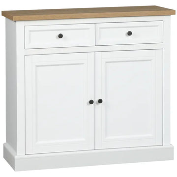 White Sideboard Buffet Cabinet with 2 Storage Drawers 2 Door Kitchen Cabinet for Living Room Entryway - product image 1