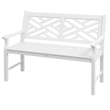 Outsunny White Wooden Respite: 43.25" Outdoor Bench for Yard and Deck Relaxation - product image 1