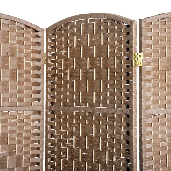 HOMCOM Wicker Room Divider 6' 3-Panel Freestanding Privacy Screen Folding Natural - product image 10