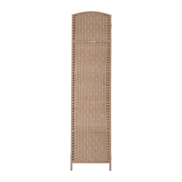HOMCOM Wicker Room Divider 6' 3-Panel Freestanding Privacy Screen Folding Natural - product image 9