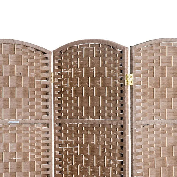 HOMCOM Wicker Room Divider 6' 3-Panel Freestanding Privacy Screen Folding Natural - product image 14