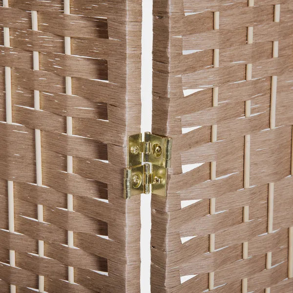 HOMCOM Wicker Room Divider 6' 3-Panel Freestanding Privacy Screen Folding Natural - product image 12