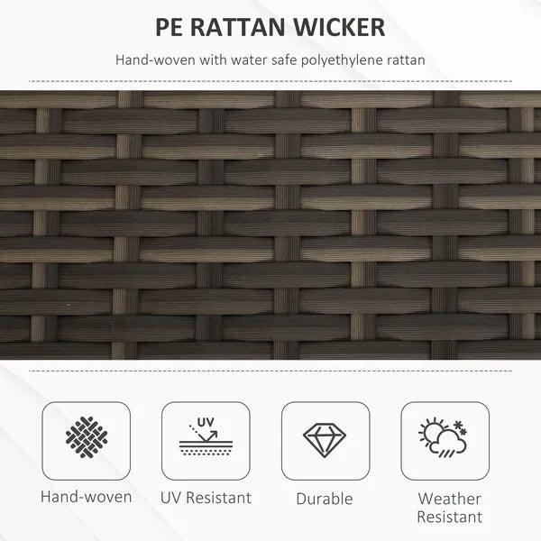 Outsunny Wicker Storage Bench Cream White Outdoor Patio PE Rattan Large Capacity - product image 4