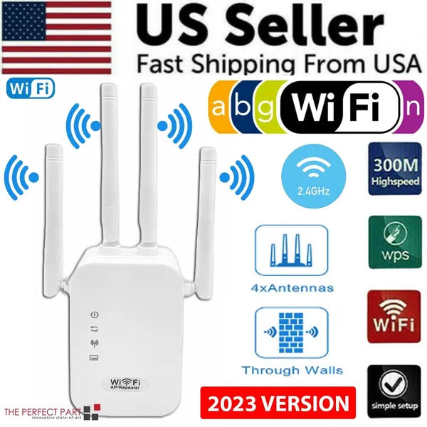 300Mbps WiFi Range Extender with 4 Antennas and WPS - product view 11