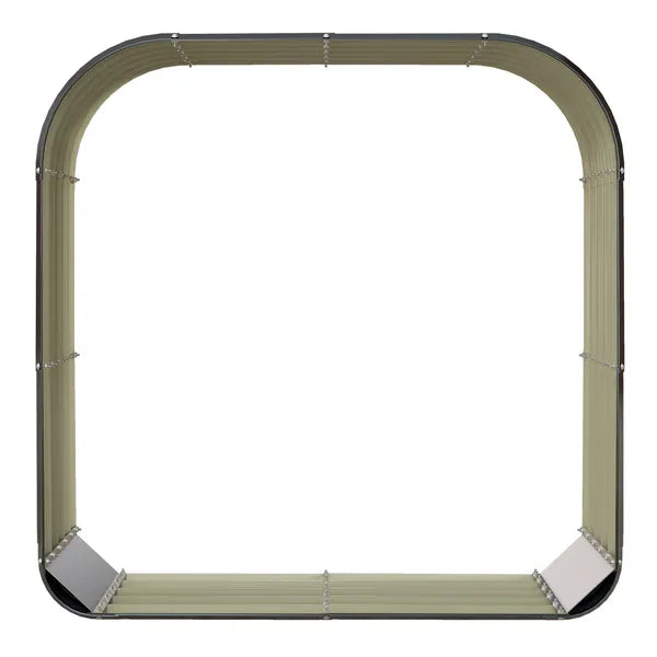 Outsunny Galvanized Steel Firewood Storage Rack with Rubberized Safety Edges - product image 1