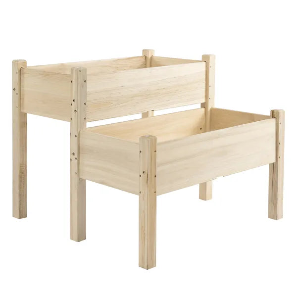 Wooden 2-Tier Raised Garden Bed, Elevated Planter Box for Vegetables, Herbs, Flowers - product image 12