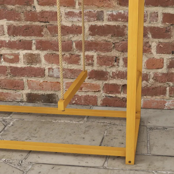 Wooden Chicken Coop Accessory, Activity Play with Swing Set, Multiple Perches, Hen Ladder, Yellow Poultry Care - product image 8