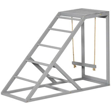 Wooden Chicken Toys for Coop with Swing, Chicken Activity Center with Multiple Roosting Perches or Ladder, Platform for Resting - product image 1