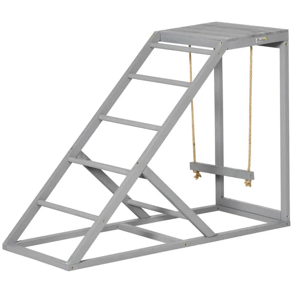 Wooden Chicken Toys for Coop with Swing, Chicken Activity Center with Multiple Roosting Perches or Ladder, Platform for Resting - product image 1