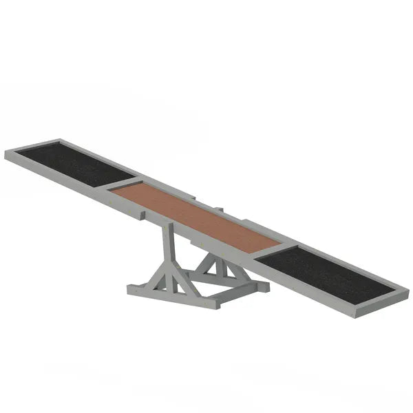 PawHut Wooden Dog Agility Seesaw for Dog Training Exercise, 71" L x 12" W x 12" H, Gray - product image 1