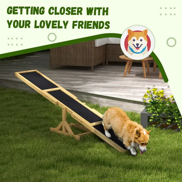Wooden Dog Agility Seesaw for Training and Exercise, Yellow - product image 6