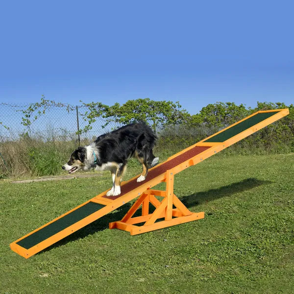 PawHut Wooden Dog Agility Seesaw, Training and Exercise Equipment, Weather Resistant, 71 Inch L, Natural - product image 10