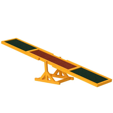 PawHut Wooden Dog Agility Seesaw, Training and Exercise Equipment, Weather Resistant, 71 Inch L, Natural - product image 1
