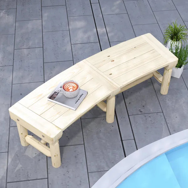 Outsunny Wooden Garden Bench, Semicircular Round Outdoor Tree Bench, Wrap Around Park Bench for Yard, Patio, Deck, Lawn, Natural - product image 10