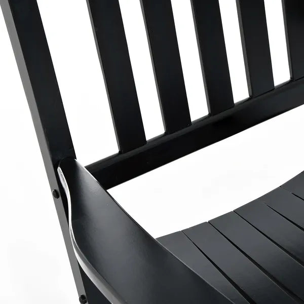 Outsunny Wooden Outdoor Rocking Chair with Armrests, High Back for Garden, Patio, Balcony, Porch, Black - product image 9